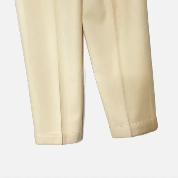 Talbot’s Wool Crepe Size 4 Petite Cream/Butter 100% Wool Trouser - Picture 6 of 10